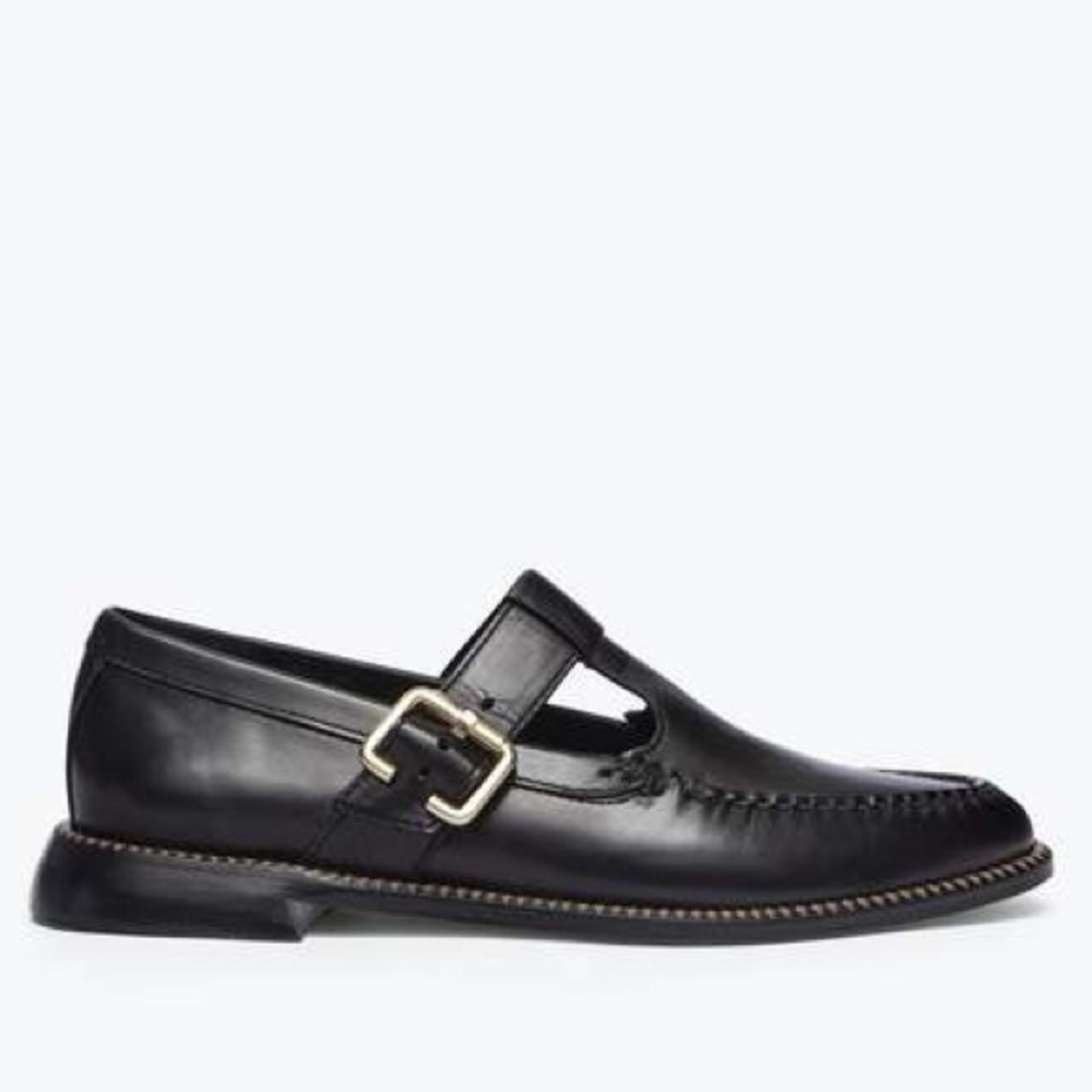 Freda Salvador Black Leather Mary-Jane’s